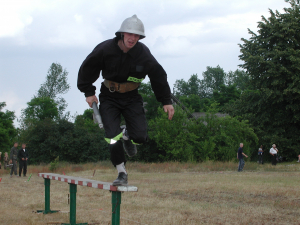 Gminne zawody sportowo – pożarnicze w Zabłociu 10.07.2005