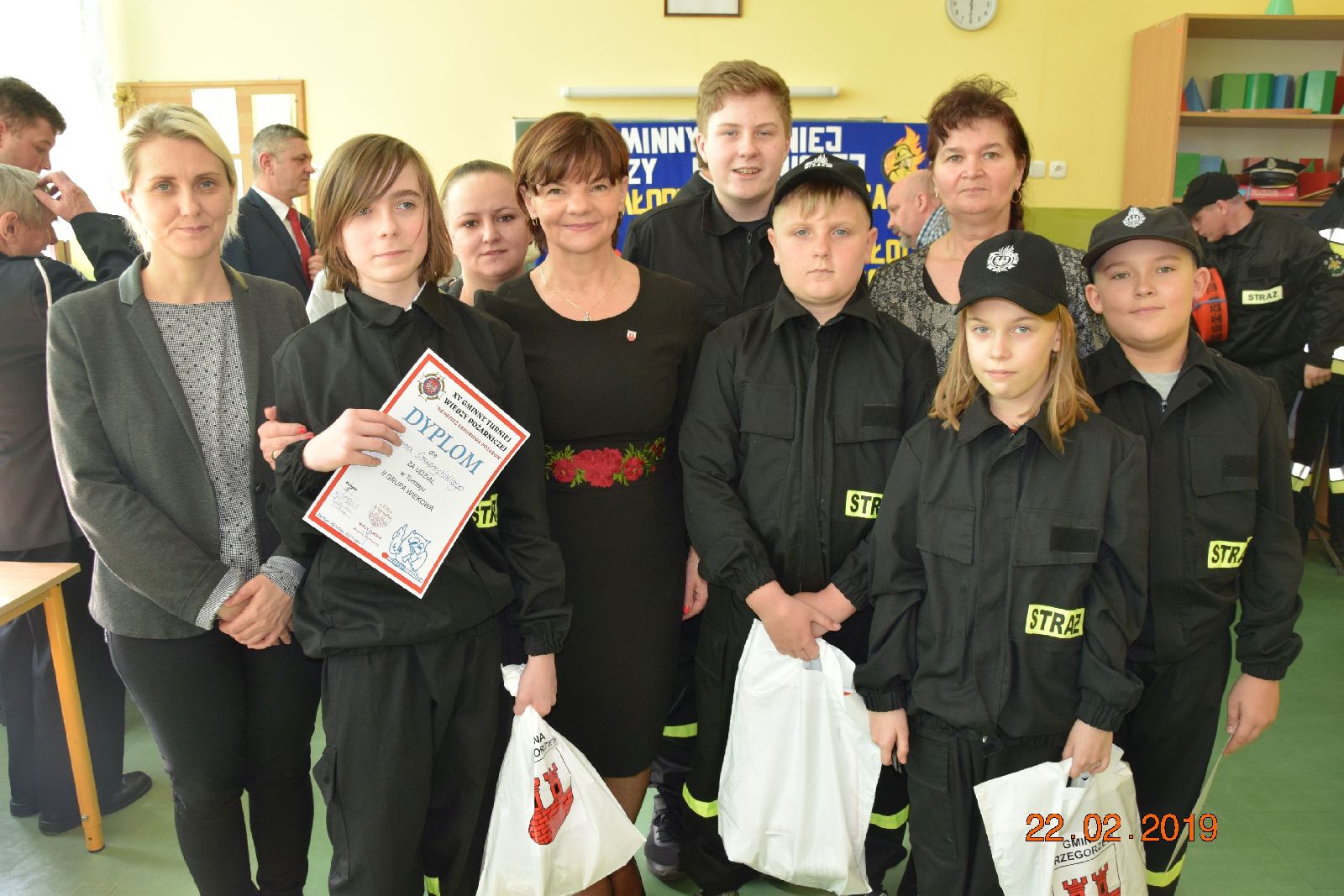XV Gminny Turniej Wiedzy Pożarniczej Młodzież Zapobiega Pożarom Gminy Grzegorzew